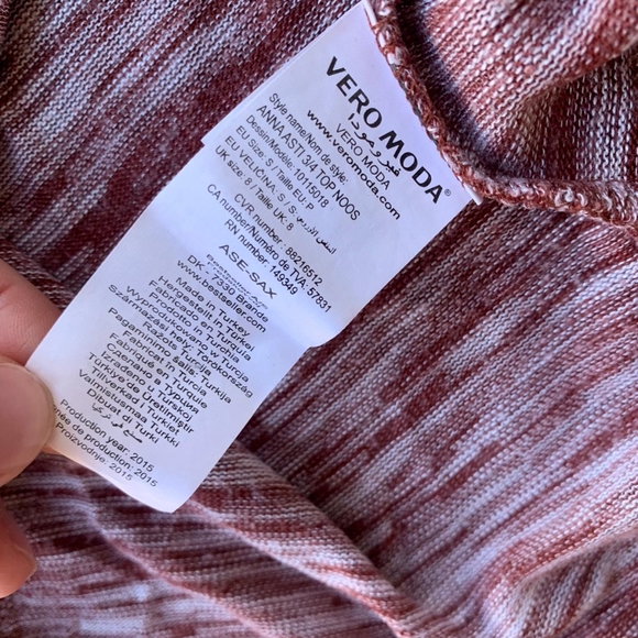 Vero Moda - Pink 3/4 Sleeve Shirt - Small - Picture 6 of 6